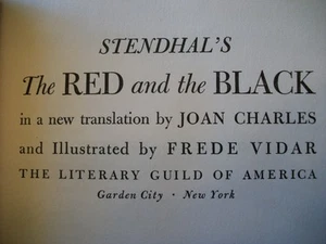 Stendhal's The Red and the Black (1949 Hardcover) Illustrated  - Picture 1 of 10