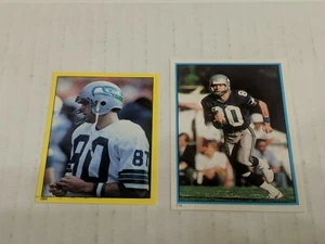 1982 & 1985 Topps STEVE LARGENT Stickers Seattle Seahawks Tulsa Golden Hurricane - Picture 1 of 1