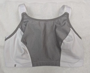 Glamorise Sport sz 40F Cusom Control Sports Bra gray white style 1166 3282 - Picture 1 of 4