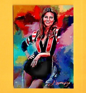 RAQUEL WELCH 2019 EDWARD VELA SKETCH ART #13 ACEO  ARTIST SIGNED  #d /50