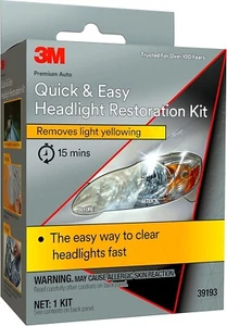 3M Quick and Easy Headlight Restoration Kit Removes Light Yellowing in 15Minutes - Picture 1 of 5