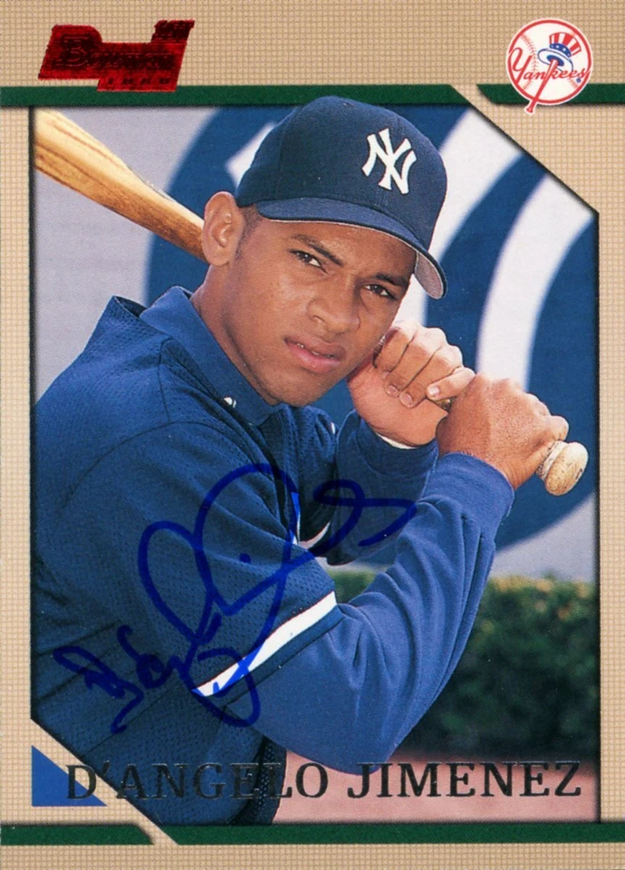 1996 Bowman D'ANGELO JIMENEZ Signed Card autograph YANKEES padres rc - Image 1 of 1