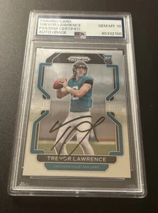 Trevor Lawrence Signed 2021 Prizm Rookie Card Jaguars GEM MT 10 Auto PSA /DNA - Bild 1 von 2