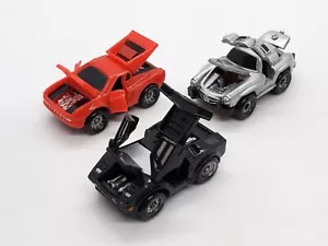 Micro Machines Deluxe #1 Lot Red Ferrari Testarossa Black Lamborghini Gullwing - Picture 1 of 5