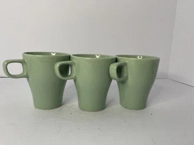 Ikea Fargrik Light Green Coffee Tea Stacking Cups Mugs Set Of 3 - Image 1 of 4