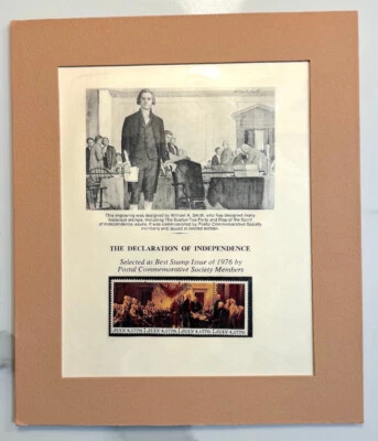 Postal Commerative Society Best Stamp of 1976 Declaration Of Independence RARE - Image 1 of 4