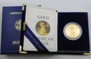 1986-W 1oz GOLD USA $50 PROOF AMERICAN EAGLE COIN BOX & COA First Year of Issue - Picture 1 of 5