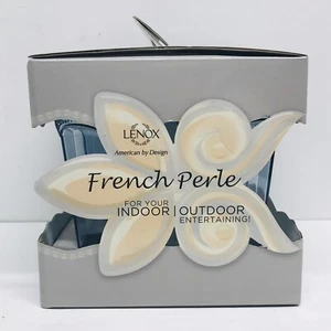 Lenox French Perle Blue Acrylic Hiball 20oz Glass Set Of 4 American by Design - Picture 1 of 6