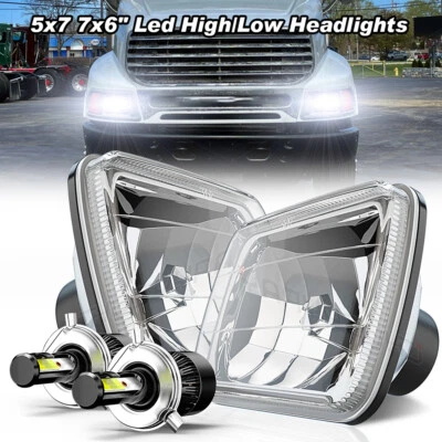 FOR Sterling Truck A9500 LT9500 1999-2008 7x6" LED Headlights Sealed Hi/Lo Beam - Image 1 of 4