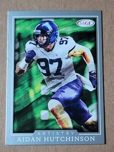 Aidan Hutchinson 2022 Sage Artistry Rookie Silver Parallel Football Card #2