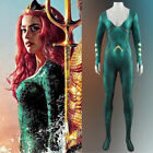 Mera Cosplay Jumpsuit Aquaman Zentai Cos Bodysuit Costume Halloween Adult Kids