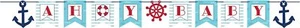 Nautical Sea Boat Anchor Ship Yacht Baby Shower Party Decoration Ribbon Banner - Picture 1 of 1