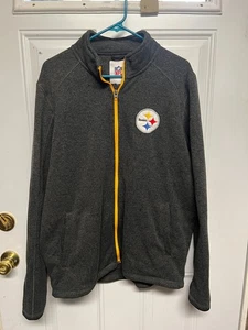 Pittsburgh Steelers NFL GIII Sweater Dark Gray Zip Up Mens L/XL Sweater Jacket - Picture 1 of 5