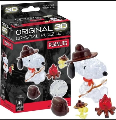 Peanuts Snoopy Campfire Original 3D Crystal Puzzle NIB $18 - Image 1 of 4