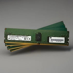 64GB Micron 4x 16GB 2Rx8 PC4-2933Y DDR4 ECC Server RAM MTA18ASF2G72PDZ-2G9E1 Kit - Afbeelding 1 van 1