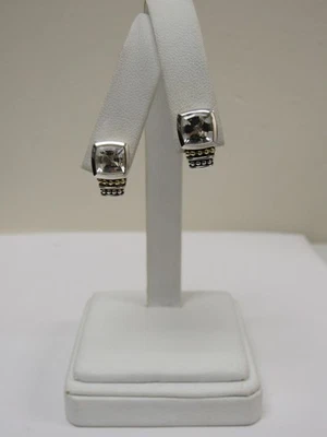 Aretes de topacio blanco Rittenhouse de plata de ley de 18 quilates de diseñador LAGOS Foto 1 de 4