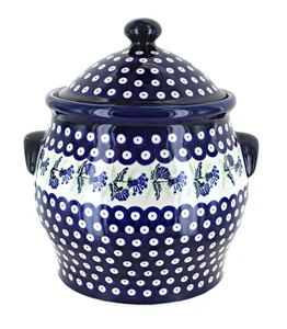 Blue Rose Polish Pottery Sweet Annie Cookie Jar - Picture 1 of 1