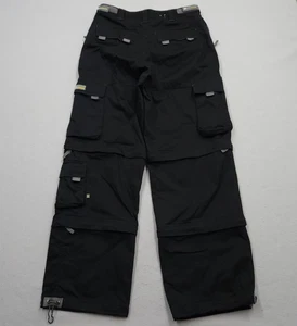 Pantalones De Colección Y2K Para Hombres 30x30 Negros Sueltos Carga Convertibles Grunge Goth Rave 00s - Imagen 1 de 19