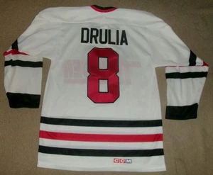 CAMISETA VINTAGE AUTÉNTICA CCM cosida Stan Drulia Niagara Falls Thunder OHL S - Imagen 1 de 6
