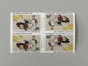 1984 Iowa State Duck Stamp -  Plate Block of 4 - Picture 1 of 2
