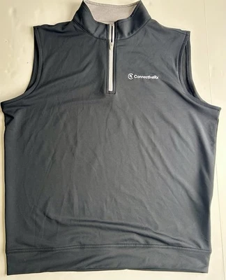 Peter Millar Mens Vest Galway Stretch 1/4 Zip Summit Midstream Golf Size Large - Image 1 of 4