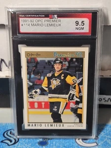 91-92 O-Pee-Chee Premier Mario Lemieux 🚨🚨🚨 KSA 9.5 Near Gem Mint - Picture 1 of 2