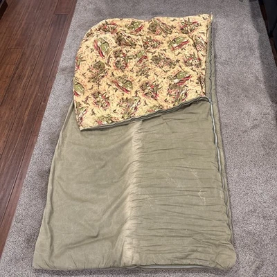 Saco de Dormir Coleman Vintage Caza Patos Voladores Patrón Años 60 Años 70 Camping Foto 1 de 4