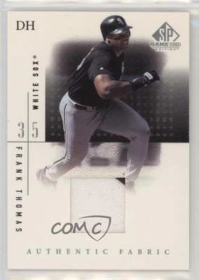2001 SP Game Used Edition Authentic Fabric Frank Thomas #FTH HOF - Image 1 of 2
