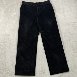 Polo Ralph Lauren Pants Mens 32x27 Black Corduroy Preston Stretch Italy Classic - Picture 1 of 14