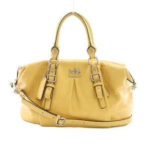 Coach Madison Juliet 2Way Shoulder Bag Handbag Yellow 1222 /Mi Os Women'S - Picture 1 of 9