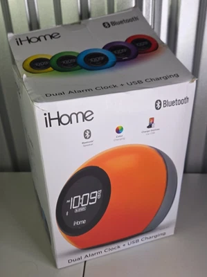 iHome iBT29  Bluetooth Color Changing Dual Alarm Clock FM Radio New - Open Box - Image 1 of 4