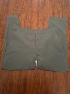Lululemon ABC Warpstreme Pants Mens 34x30 Green Golf Trousers Casual LM5AR25 - Picture 1 of 8