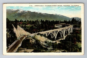 Pasadena CA-California, Arroyo, Colorado Street Bridge Antik Vintage Postkarte - Bild 1 von 2