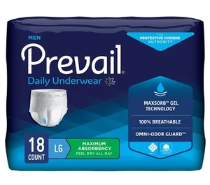Incontinence Protective Underwear for Men, Maximum Absorbency, Large, 18 Count - Picture 1 of 7