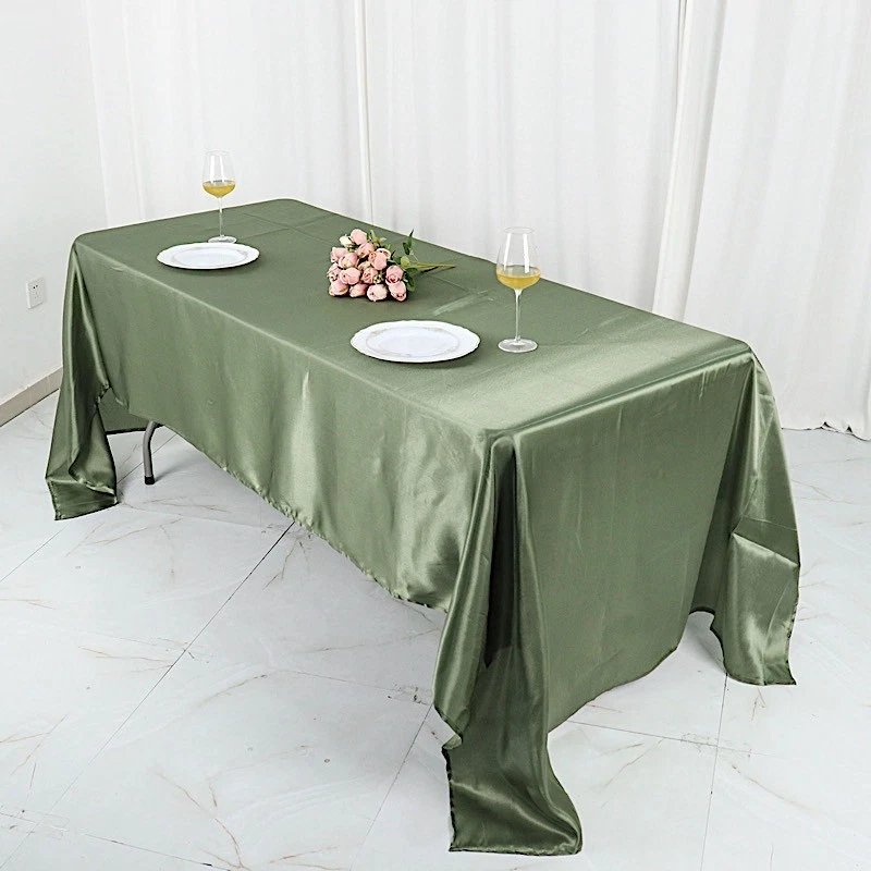 10 pcs 60x126" RECTANGLE Satin TABLECLOTHS Wedding Party Banquet Linens - Image 1 of 1