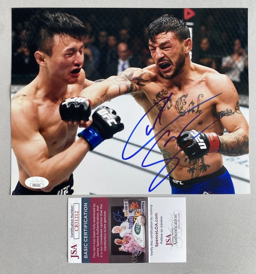 UFC STAR- CUB SWANSON AUTOGRAPH 8x10 FIGHT ACTION PHOTO UFC/MMA JSA CB31212 - Image 1 of 1