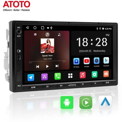 ATOTO 7"Android GPS Doppel DIN Autoradio Wireless CarPlay Android Auto Bluetooth - Bild 1 von 4