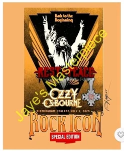 Ozzy Osbourne 2, 8X10 Art print. HAND SIGNED BY THE ARTIST... - Picture 1 of 8
