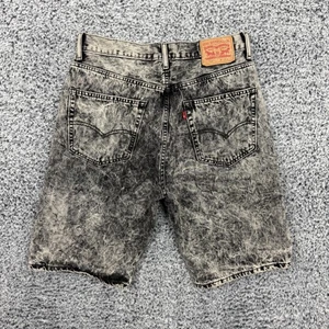 Pantalones Cortos Levis Denim Para Hombres 32 Negro Gris Lavado Ácido Jeans Pantalones Cortos Skate Grunge 569s - Imagen 1 de 14