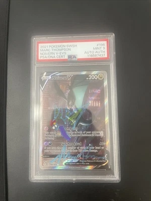 Pokemon Noivern V Full Art Holo Card 196/203 Evolving Skies  Autograph Psa 9 - Image 1 of 4
