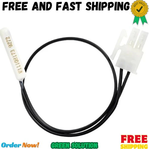 W11438736 Refrigerator Thermistor Compatible with Whirlpool, Maytag, White  - Image 1 of 4