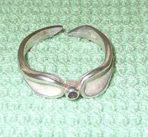 Damenring - 925er Sterling Silber - Größe 54 - 2,8 Gramm - mit einem Amethyst - Bild 1 von 4