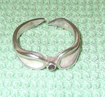 Damenring - 925er Sterling Silber - Größe 54 - 2,8 Gramm - mit einem Amethyst - Bild 1 von 4