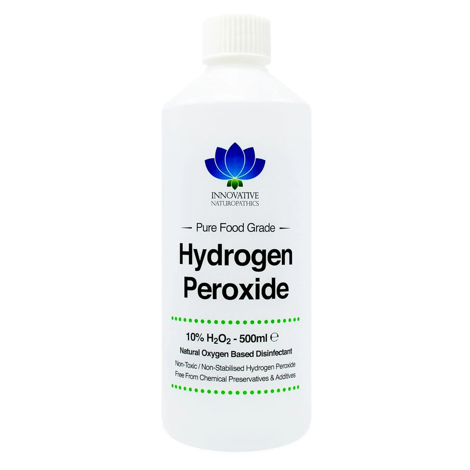 INNOVATIVE NATUROPATHICS 10% Food Grade Hydrogen Peroxide Solution - Pure & Additive Free + FREE Pipette