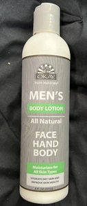 Okay men's all natural body lotion 8 fluid ounce, White, 8 Fluid Ounce - Picture 1 of 4