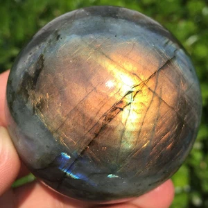 2.41"323g Madagascar Natural Labradorite Quartz Crystal Sphere Balls ip0506 - Picture 1 of 12