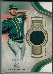 2021 Topps Tier One AJ Puk Tier One Relic #d/399 SP Athletics A's - Picture 1 of 2