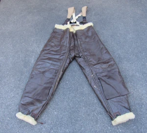 Pantaloni di shearling vintage seconda guerra mondiale US Navy in pelle 44M - Foto 1 di 19