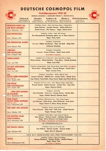 Kino # Verleihprogramm # Verleihstaffel # Cosmopol Film # Jahrgang 1959-60 - Picture 1 of 2