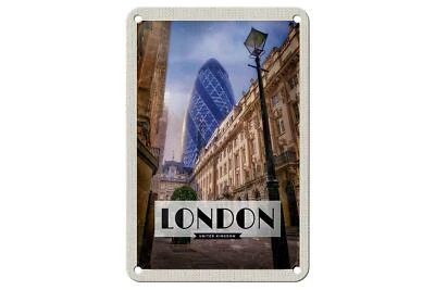 Blechschild Reise 12x18 cm London England Mittelalter Bild Schild - Bild 1 von 4